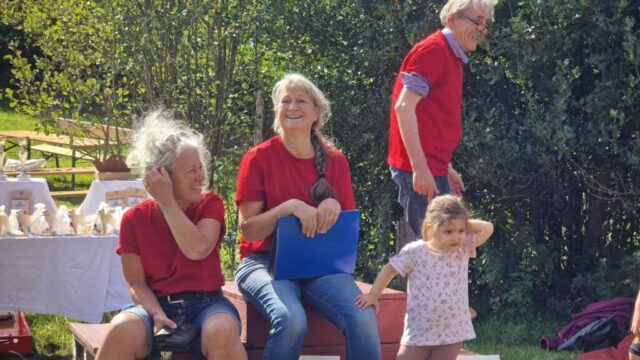 es kann los gehen, die Siegerehrung mit meiner kleinen Stellvertreterin eterin