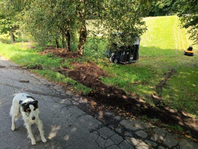 leider hatte sich jemand nach dem Abladen festgefahren